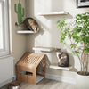 Cat Scratcher Floating Shelf Combo 4 Pack, White