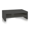 Way Basics 2-Shelf Monitor Riser, Charcoal Black