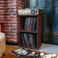 Vinyl Record Cube 2 Shelf, Espresso (pre-order ships 6/24)