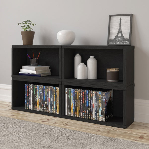 Way Basics Stackable CD Storage Rack - Black