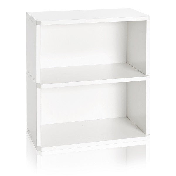 Way Basics Webster 2-Shelf Bookcase - White