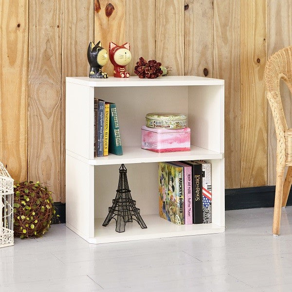 Way Basics Webster 2-Shelf Bookcase - White