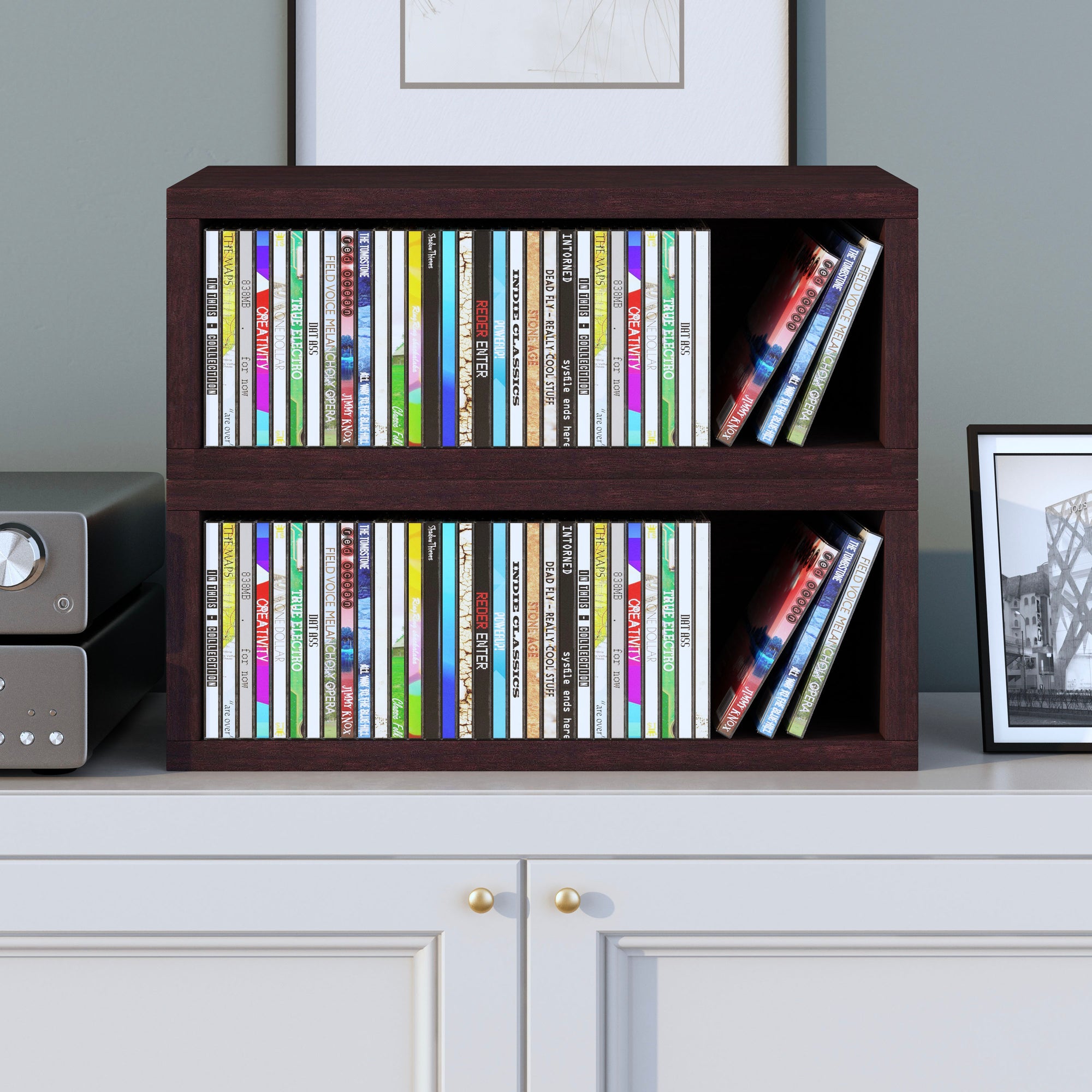 CD Rack Set of 2 - Espresso (pre-order ships 12/9)