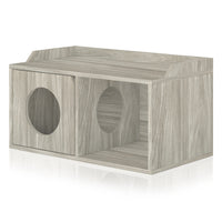 Cat House 2 Hole with 1 Door, Aspen Grey