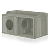 Cat House 2 Hole with 1 Door, London Grey