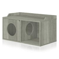 Cat House 2 Hole with 1 Door, London Grey (pre-order ships 7/31)