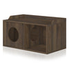Cat House 2 Hole with 1 Door, Royal Walnut (pre-order ships 7/31)