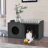 Cat House 2 Hole with 1 Door, Charcaol Black (pre-order ships 7/31)