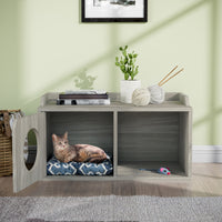 Cat House 2 Hole with 1 Door, Aspen Grey (pre-order ships 7/31)