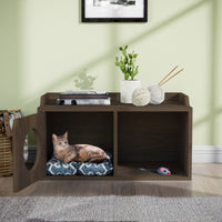 Cat House 2 Hole with 1 Door, Royal Walnut (pre-order ships 7/31)