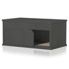 Cat Litter Box One Door Enclosure, Charcoal Black