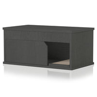 Cat Litter Box One Door Enclosure, Charcoal Black