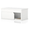 Cat Litter Box One Door Enclosure, White