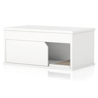 Cat Litter Box One Door Enclosure, White (6 units left!)