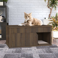 Cat Litter Box One Door Enclosure, Royal Walnut (pre-order ships 7/31)
