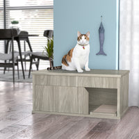Cat Litter Box One Door Enclosure, Aspen Grey (pre-order ships 7/31)