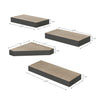 Cat Scratcher Floating Shelf Combo 4 Pack, Charcoal Black (pre-order ships 7/31)