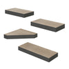 Cat Scratcher Floating Shelf Combo 4 Pack, Charcoal Black (pre-order ships 7/31)