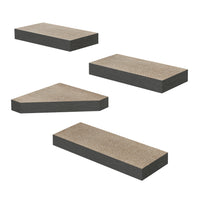 Cat Scratcher Floating Shelf Combo 4 Pack, Charcoal Black (pre-order ships 7/31)