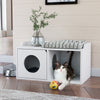 Cat House 2 Hole with 1 Door, White (pre-order ships 7/31)