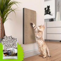 Katwall Wall Scratching Post with Free Silvervine Catnip, Charcoal Black (pre-order ships 7/31)