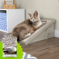 Katzone Scratching Ramp with Free Silvervine Catnip, Aspen Grey