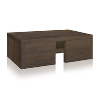 Way Basics 2-Shelf Monitor Riser, Royal Walnut