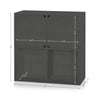Modular Bookcase with Doors, Charcoal Black (pre-order ships 7/31)