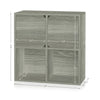 Modular Bookcase with Doors, London Grey