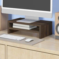 Way Basics 2-Shelf Monitor Riser, Royal Walnut