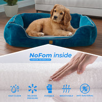 Pup Pup Kitti Heavenly Orthopedic Pet Lounger with NoFom cushion technology Medium, Blue (pre-order ships 8/31)
