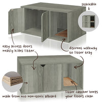 Cat Litter Box Enclosure, Grey (pre-order ships 8/31)