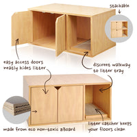 Cat Litter Box Enclosure, Natural (pre-order ships 6/30)