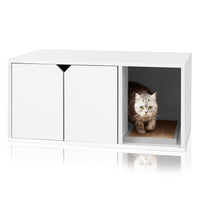 Cat Litter Box Enclosure, White