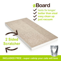Simple Cat Scratcher, White (Refill for incline scratcher & litter box)