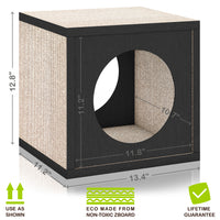 Cat Cube Scratcher, Black (pre-order ships 8/31)