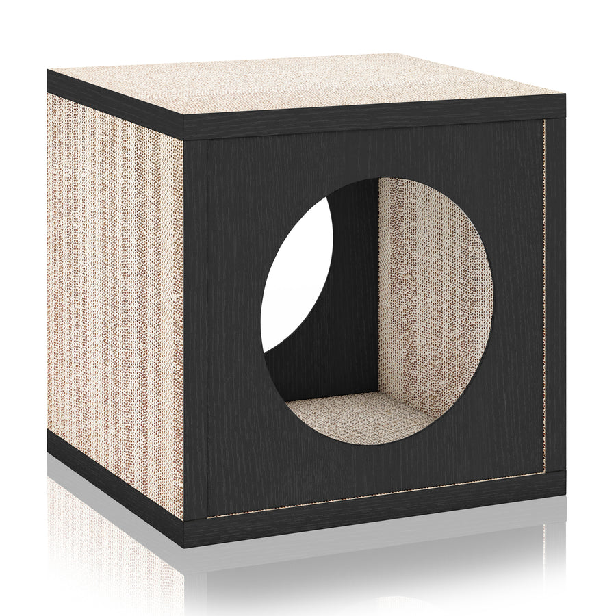 Cat Cube Scratcher, Black (pre-order ships 8/31)