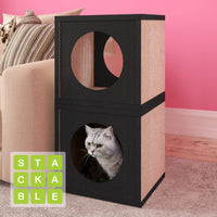Cat Cube Scratcher, Black (pre-order ships 8/31)