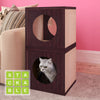 Cat Cube Scratcher Set of 2 - Espresso (pre-order ships 7/8)