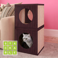 Cat Cube Scratcher Set of 2 - Espresso (pre-order ships 8/31)