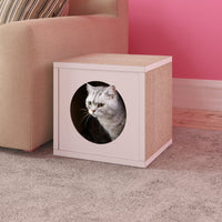 Cat Cube Scratcher, White (pre-order ships 6/10)