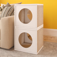 Cat Cube Scratcher Set of 2 - White (pre-order ships 6/10)