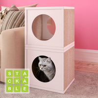 Cat Cube Scratcher Set of 2 - White (pre-order ships 10/30)