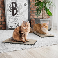 Premium Wall Cat Scratcher 2 Pack with Free Silvervine Catnip, Charcoal Black