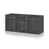 Stacking 3 Cubby Storage Unit, Charcoal Black (pre-order ships 8/31)