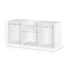 Stacking 3 Cubby Storage Unit, White