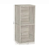 Doubleton 2-Shelf Bookcase, Aspen Grey