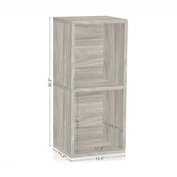 Doubleton 2-Shelf Bookcase, Aspen Grey (pre-order ships 7/31)