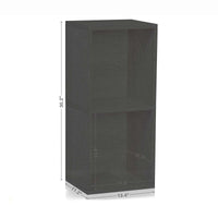 Doubleton 2-Shelf Bookcase, Charcoal Black (pre-order ships 7/31)