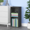 Doubleton 2-Shelf Bookcase, Charcoal Black (pre-order ships 7/31)
